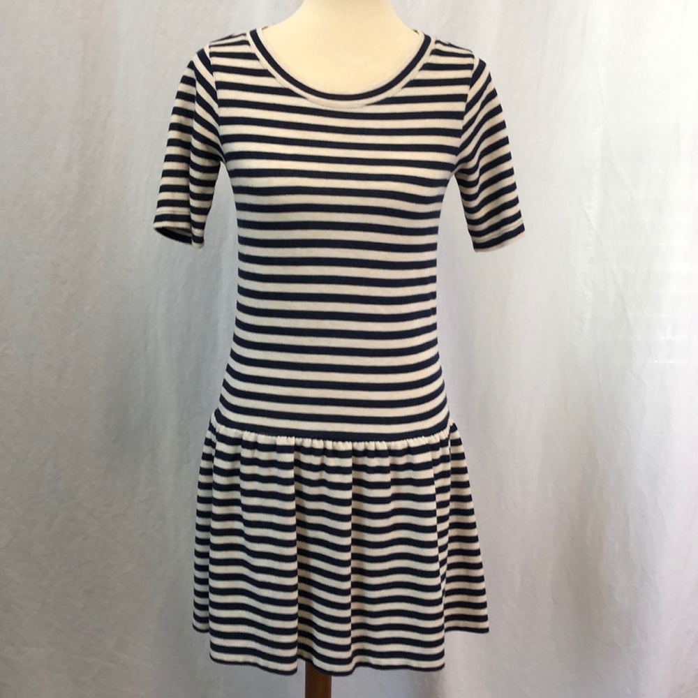Marina Luna Drop Waist Striped Dress